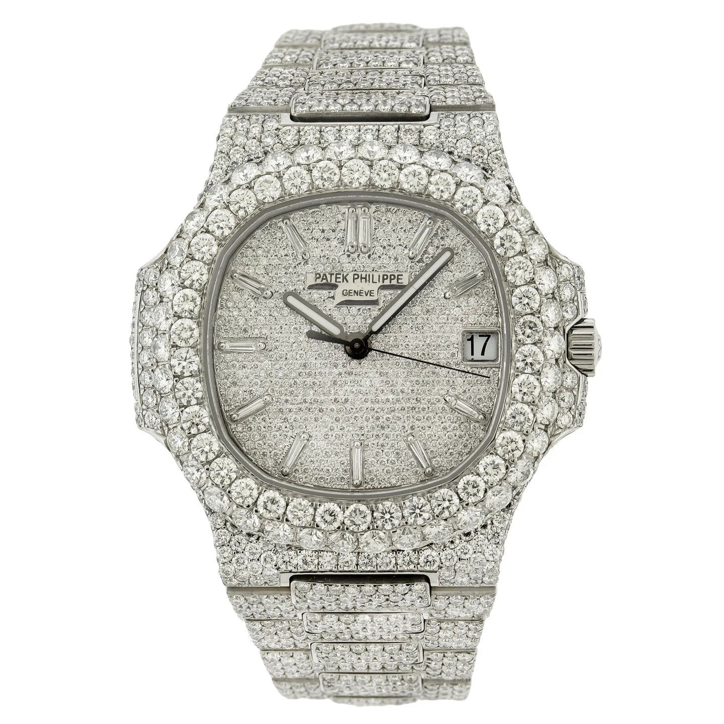 PATEK PHILIPPE NAUTILUS 40MM WITH 21.50CT DIAMONDS